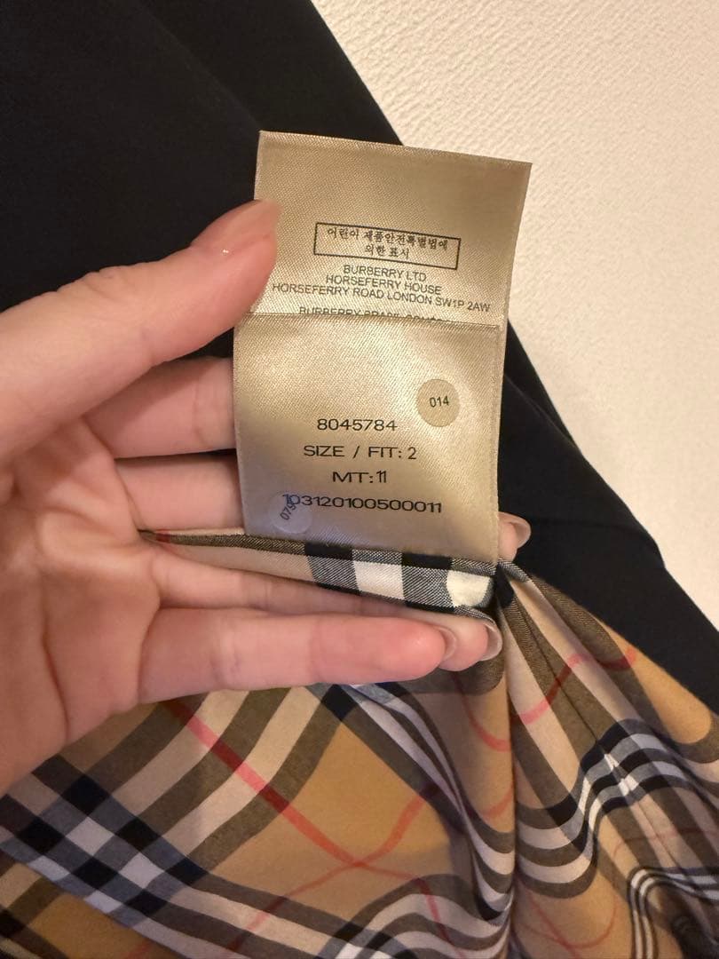 M*u様 バーバリー トレンチコート 黒　美品