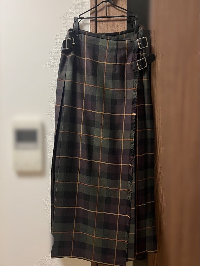 O'NEIL OF DUBLIN ウーステッドウール ロングキルトスカート