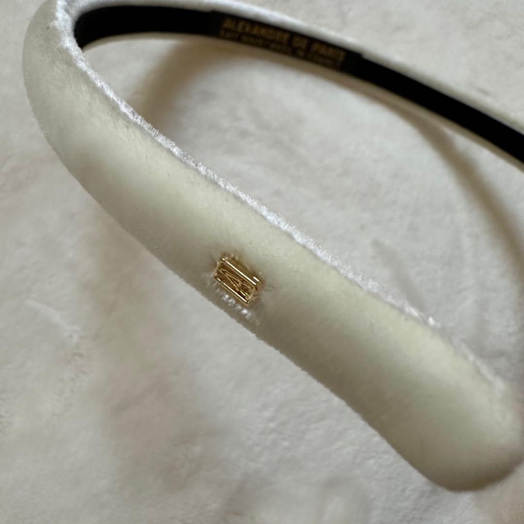 《ALEXANDRE DE PARIS》美品マーシェルエラ　カチューシャ　ベロア