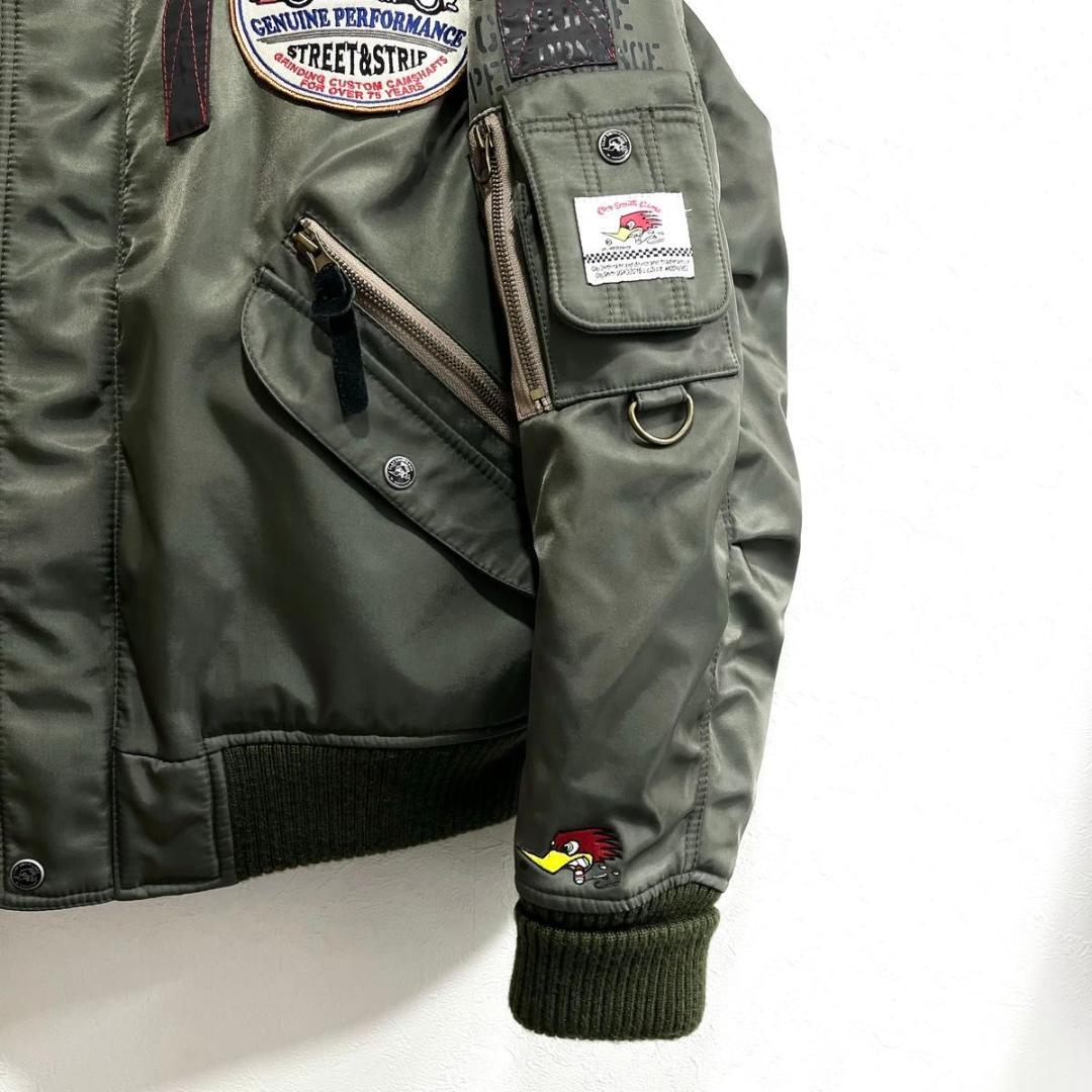 クレイスミス MA-1 フライトジャケット M カーキ 脱着ファー襟 B-3仕様