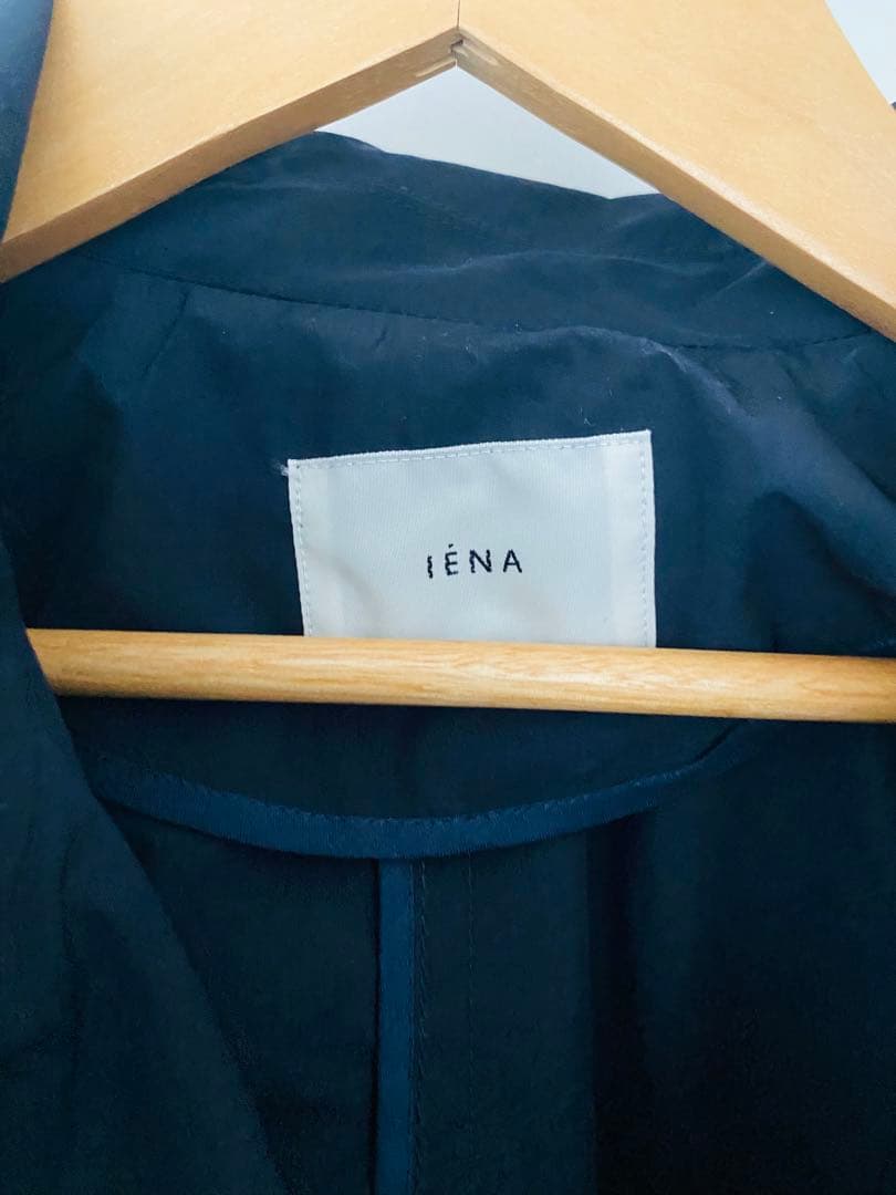 新品未使用 IENA ポプリンオーバーショートコート ネイビー 36