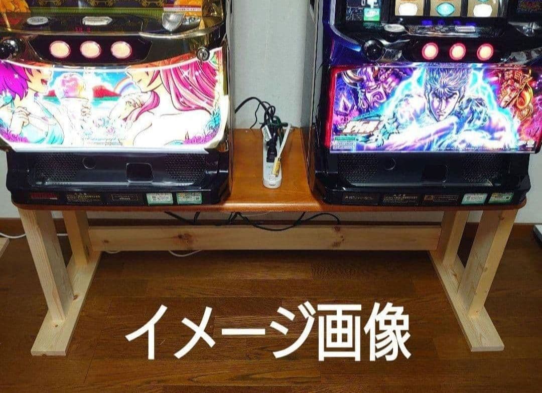 【其の41】中古テーブルを加工するパチスロ実機を2台置く台（シンプルスタンド）