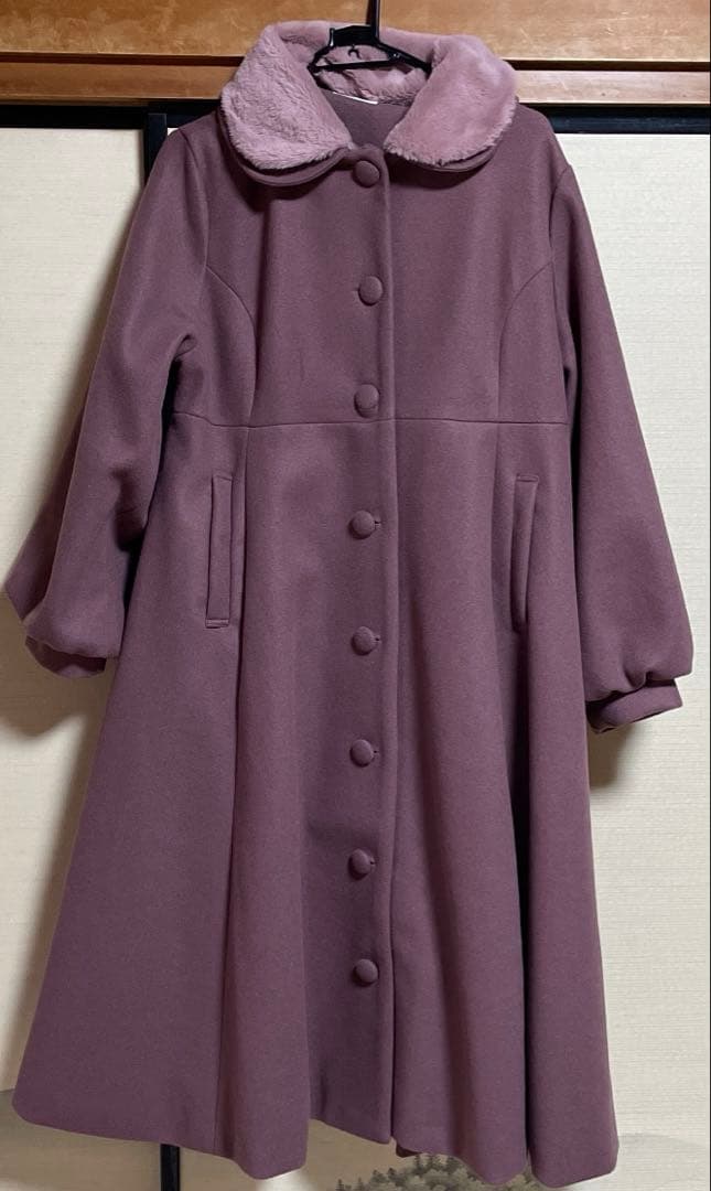青木美沙子 しまむら LL ローズピンク ロングコート