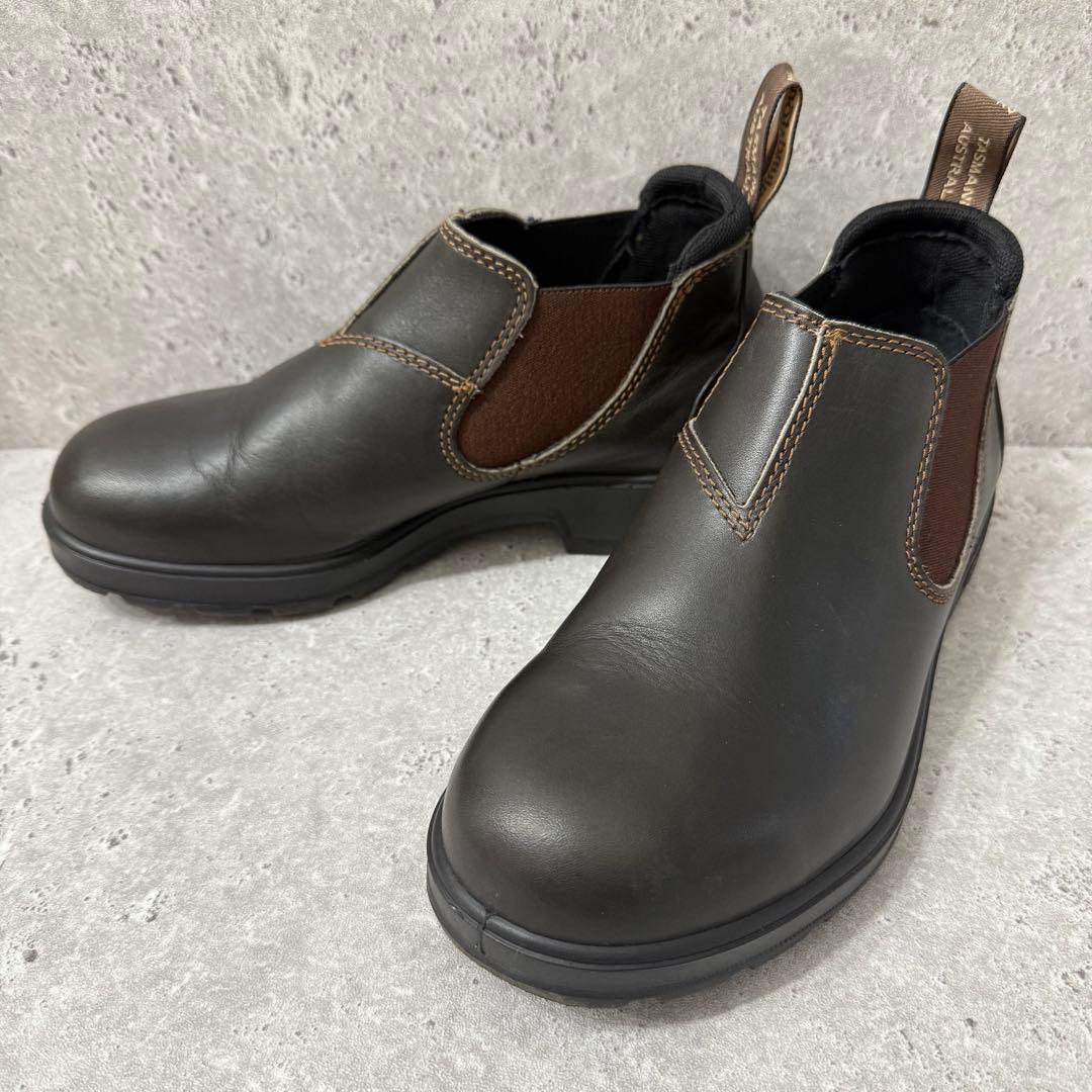 美品 Blundstone ローカット サイドゴアブーツ ダークブラウン UK3