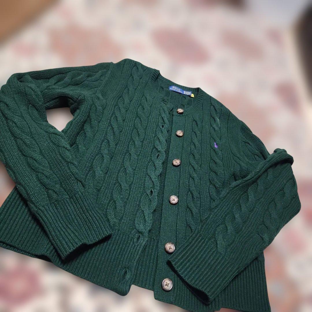 Polo Ralph Lauren ダークグリーン カーディガン XL