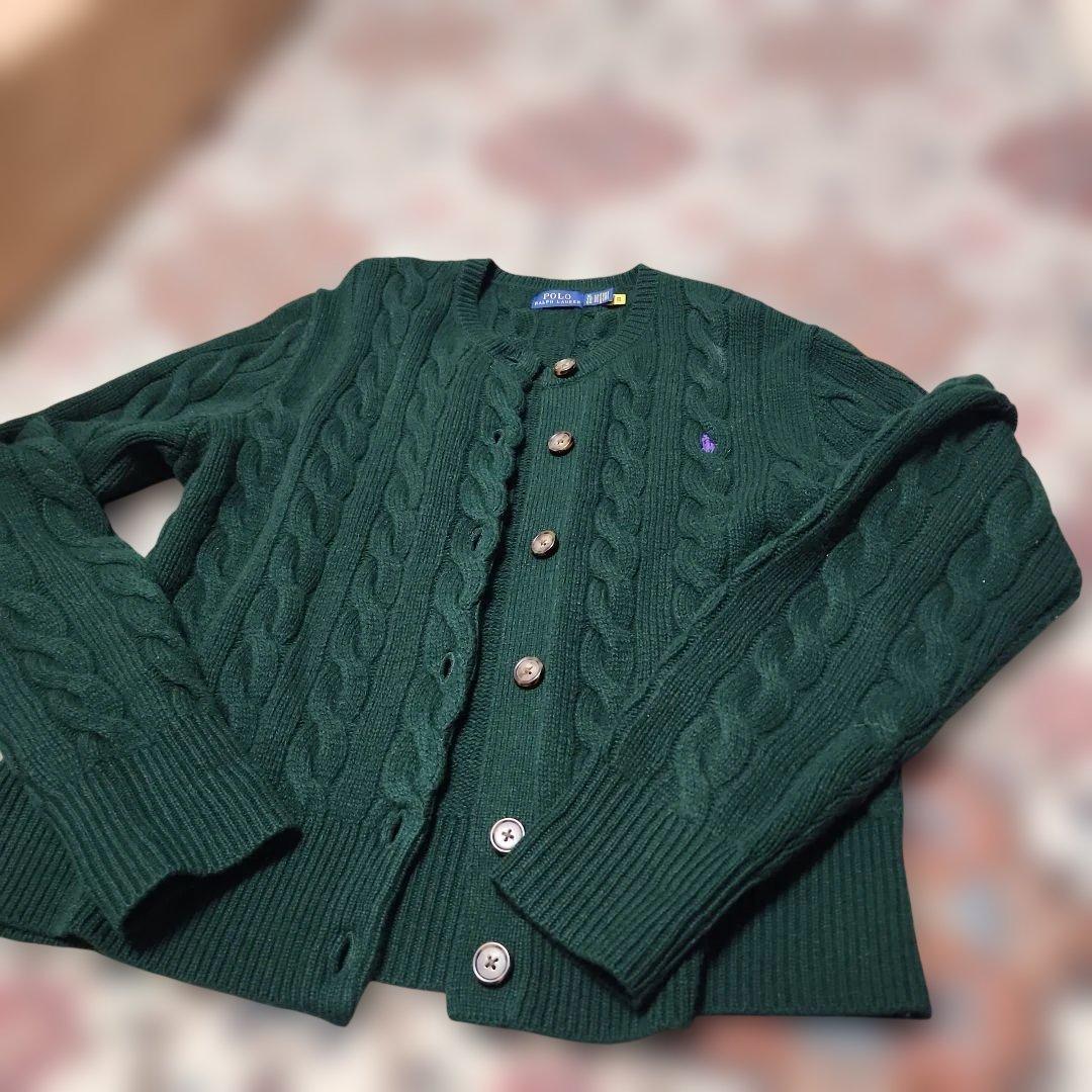 Polo Ralph Lauren ダークグリーン カーディガン XL