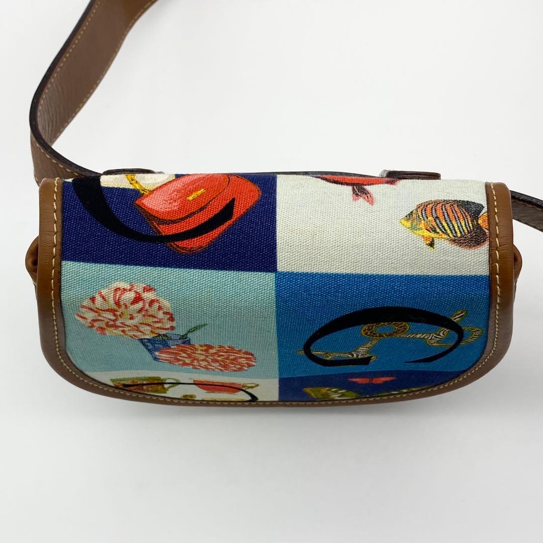 【希少】GUCCI ウエストポーチ　グッチシモ　マルチカラー　キャンバス×レザー