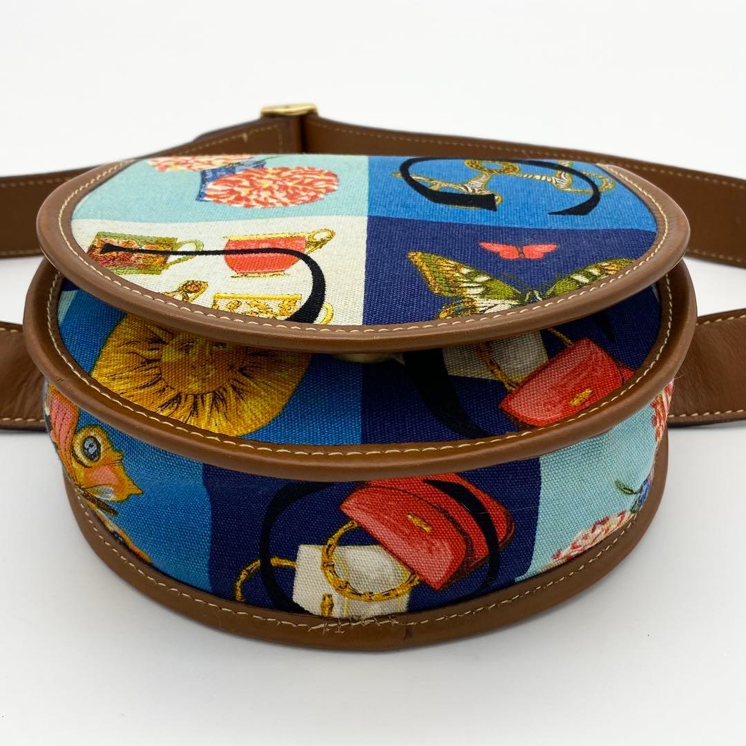 【希少】GUCCI ウエストポーチ　グッチシモ　マルチカラー　キャンバス×レザー