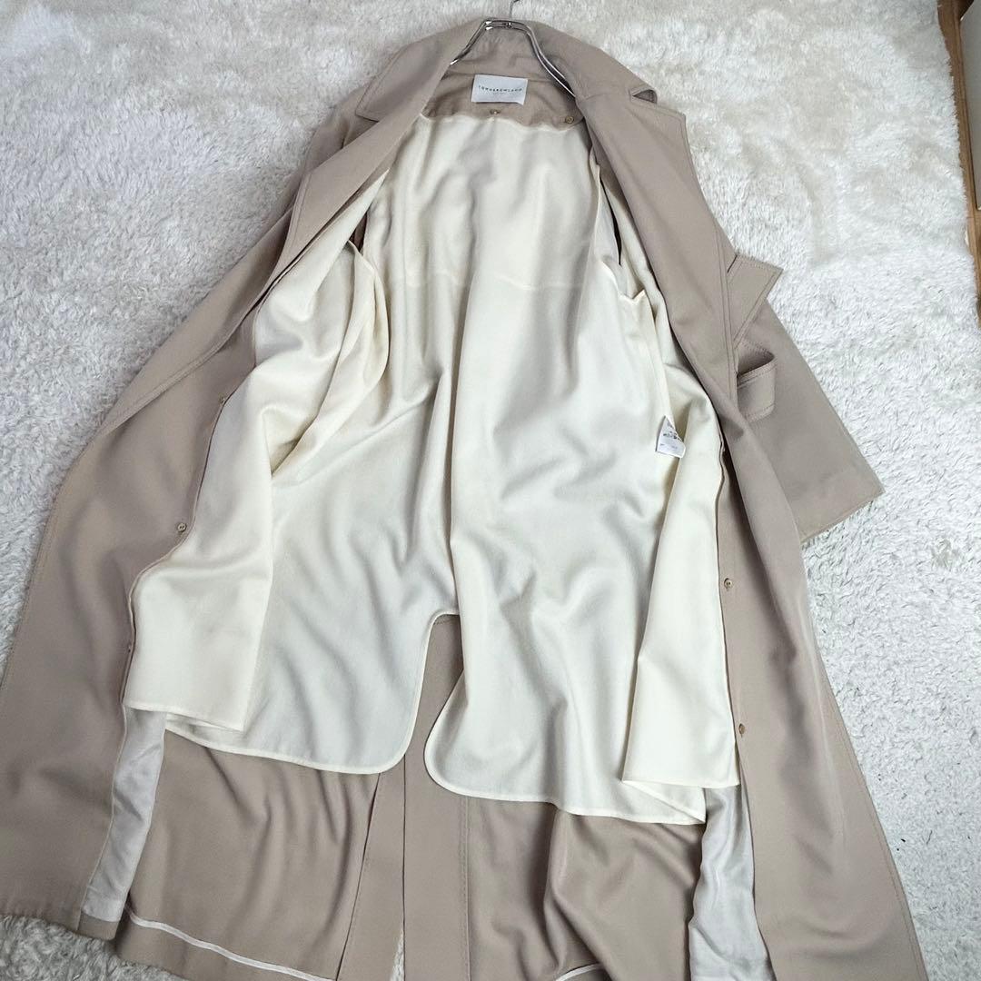 トゥモローランド ウールギャバジン ガウンコート ベージュ 36 S