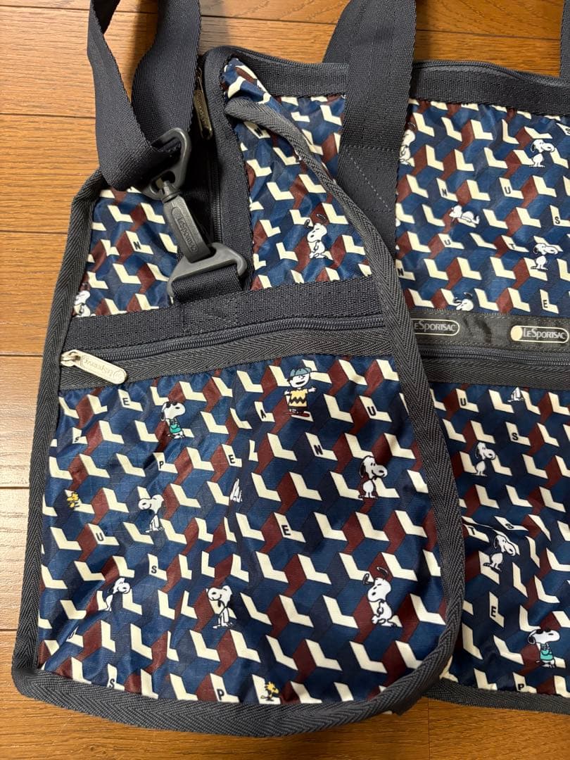 LESPORTSAC スヌーピー柄 ボストンバッグ　DX WEEKENDER