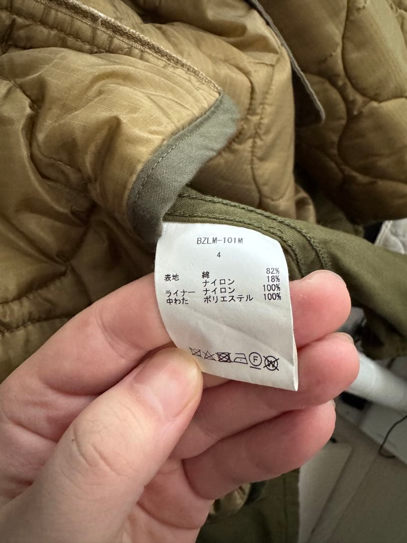 21aw CIOTA シオタ スビンナイロンオックスM65フィッシュテールパーカ