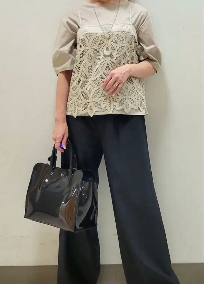 23区⭐︎新品⭐︎今季レースキャミ付きカットソー