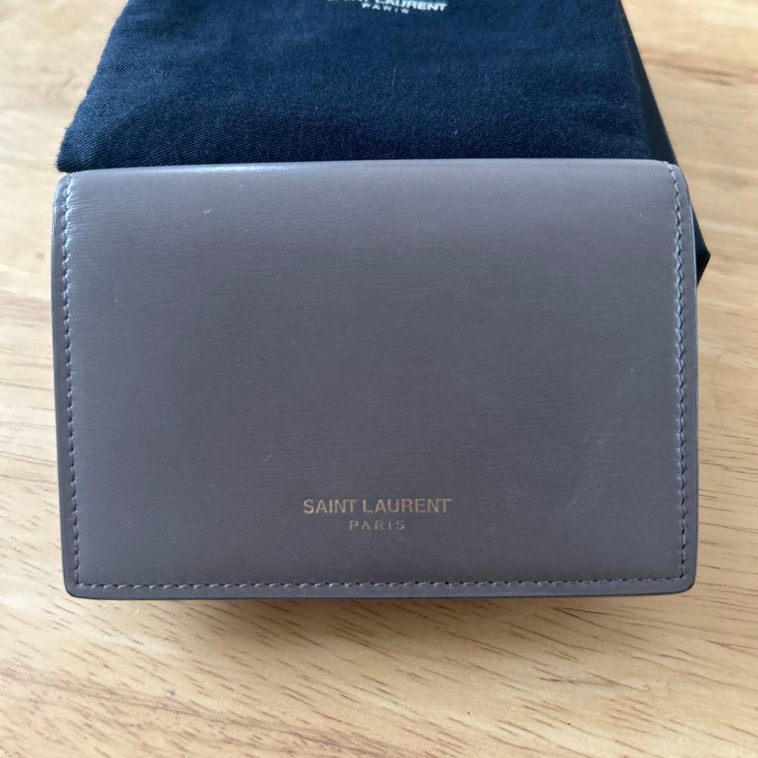 SAINT LAURENT グレー 名刺入れ