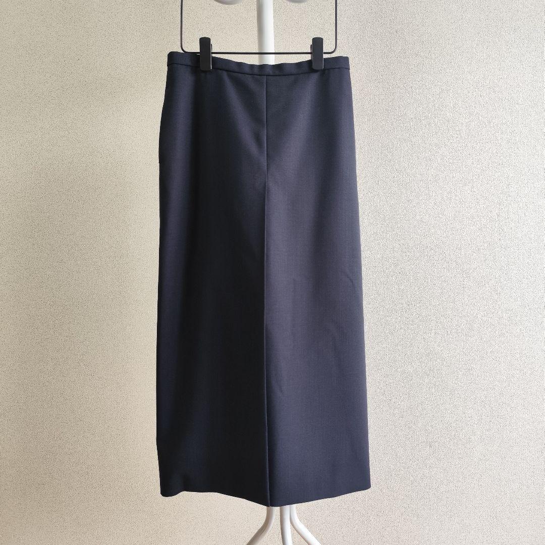 美品 Drawer ドゥロワー 24SS タイトスリットスカート ネイビー