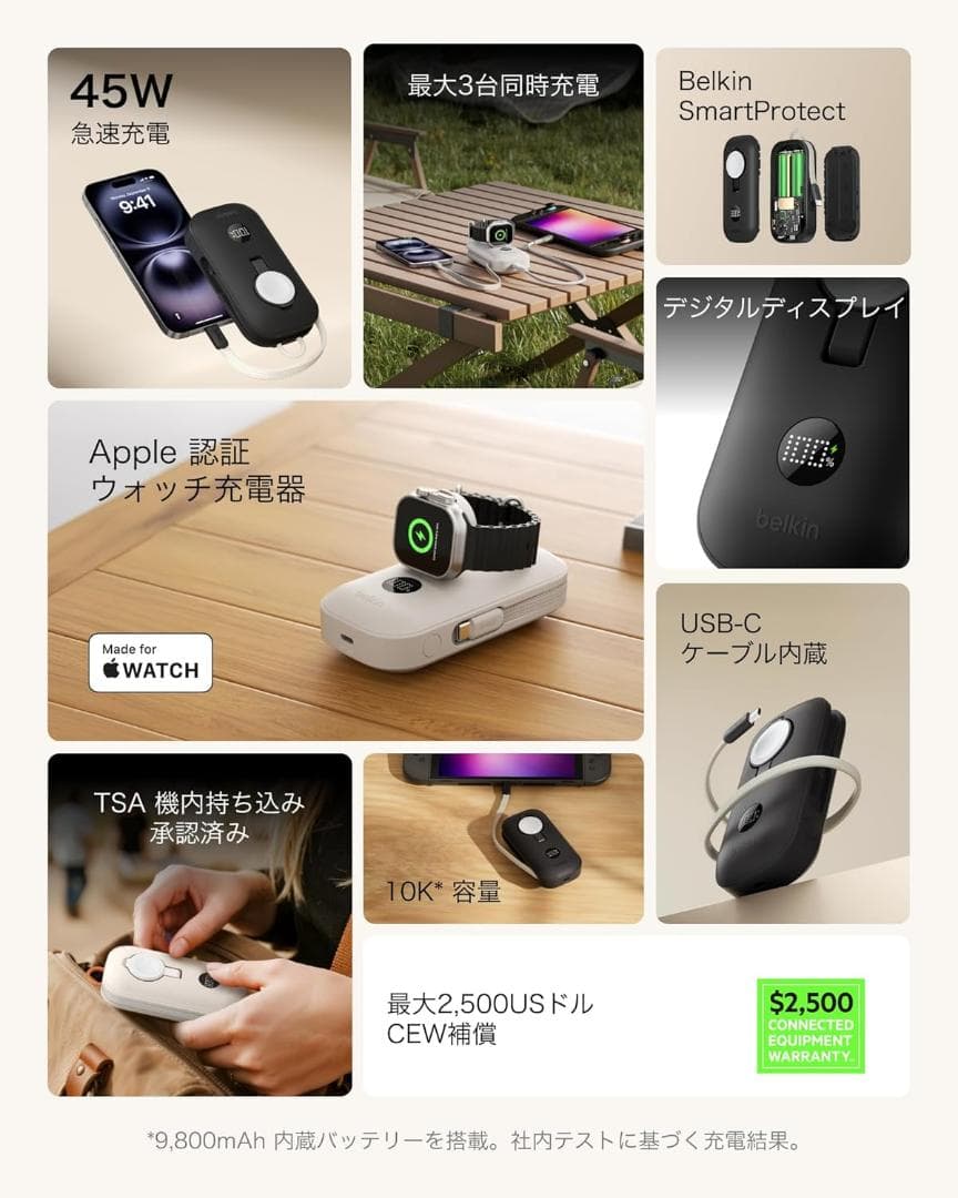 【新品未使用】 Belkin BoostCharge Pro 10000mAh