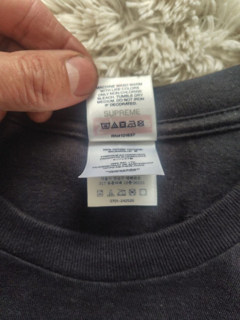 FUCK MONEY i love supreme Tシャツ ブラック