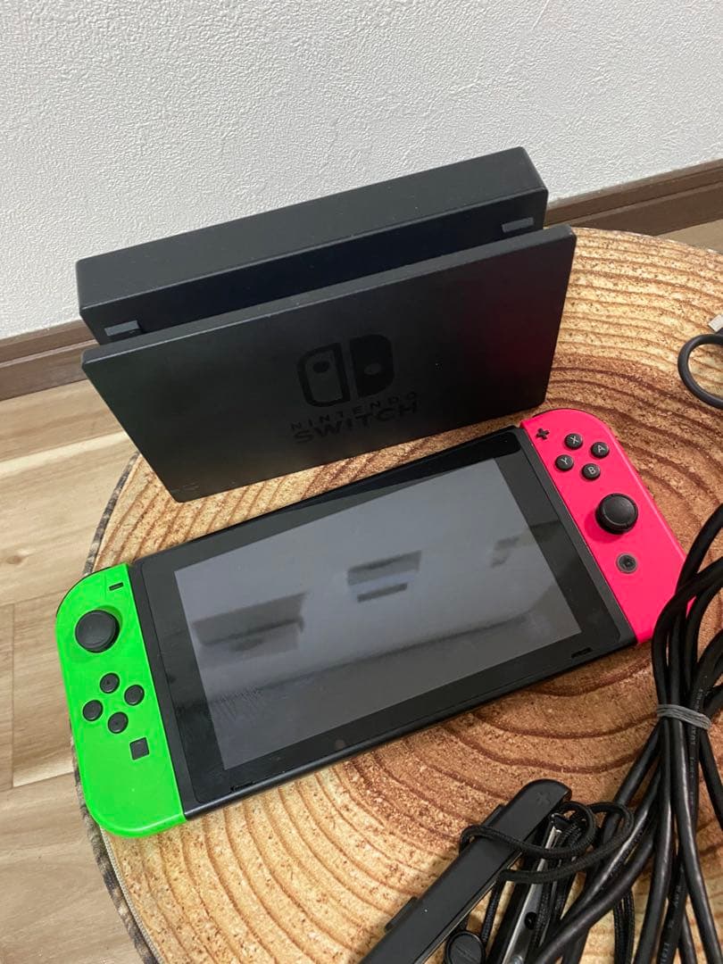 Nintendo Switch ニンテンドースイッチ本体GRN/PNK 箱無し①