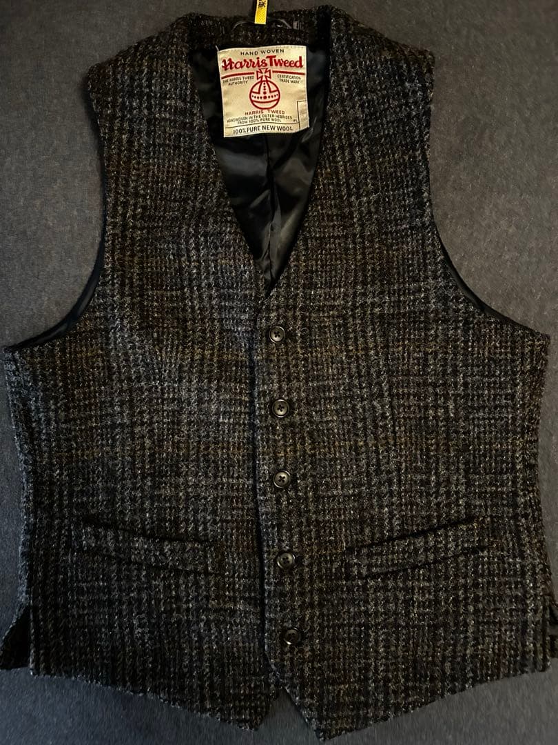 Harris Tweed チェック柄 ベスト