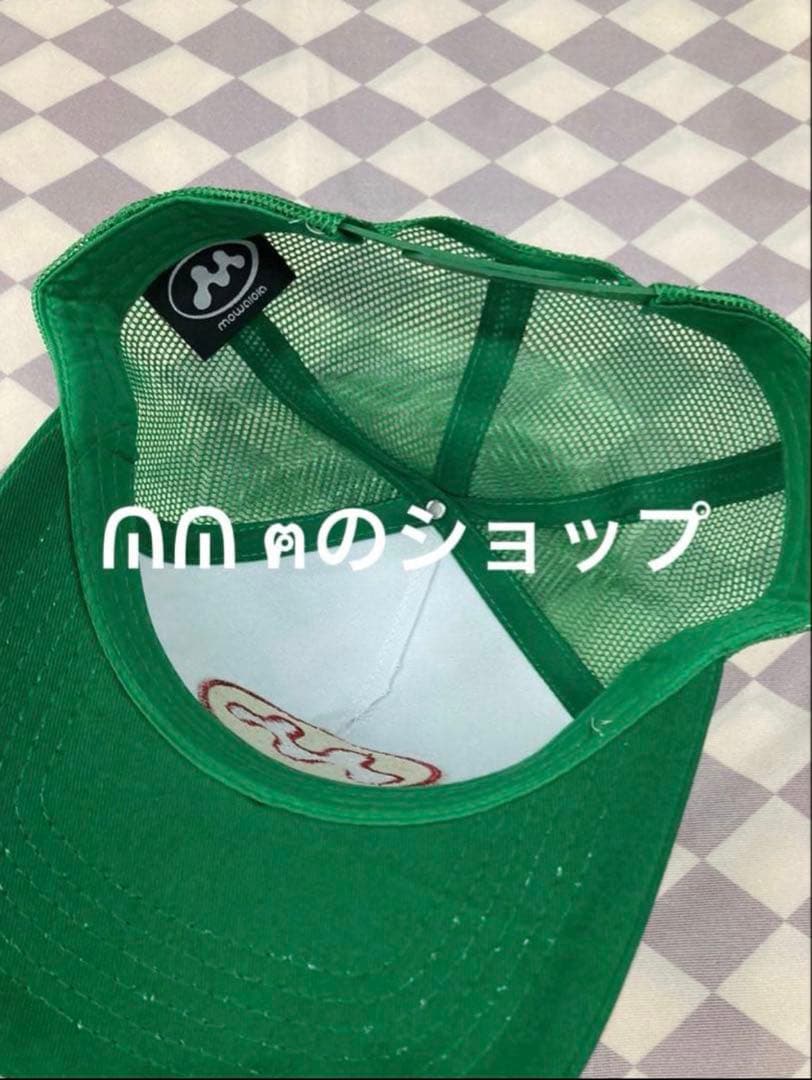 mowalolaトラッカーキャップ グリーン ホワイト