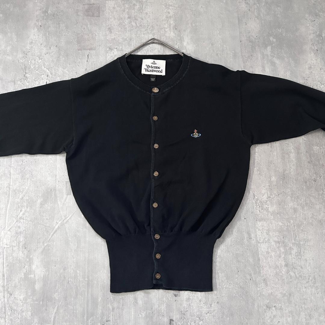 Z267 伊製 良品 VivienneWestwood ニットカーディガン 黒