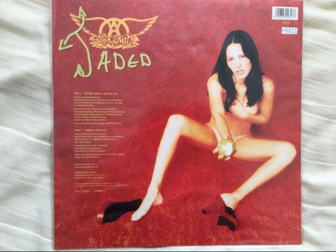 aerosmith エアロスミス JADED 限定版 変形　アナログ レコード