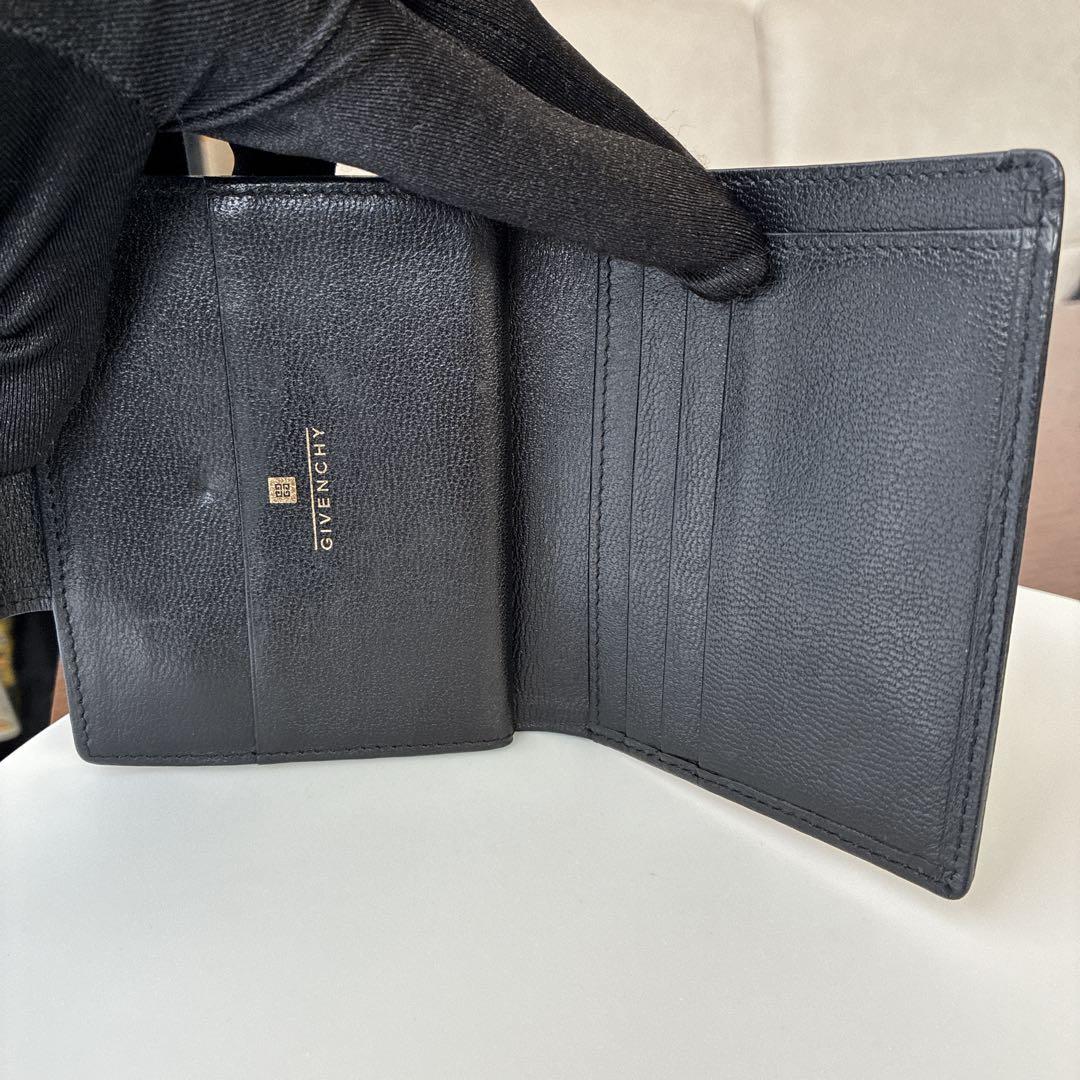 ジバンシー GIVENCHY 二つ折り財布 がま口 コンパクト財布 ブラック 黒