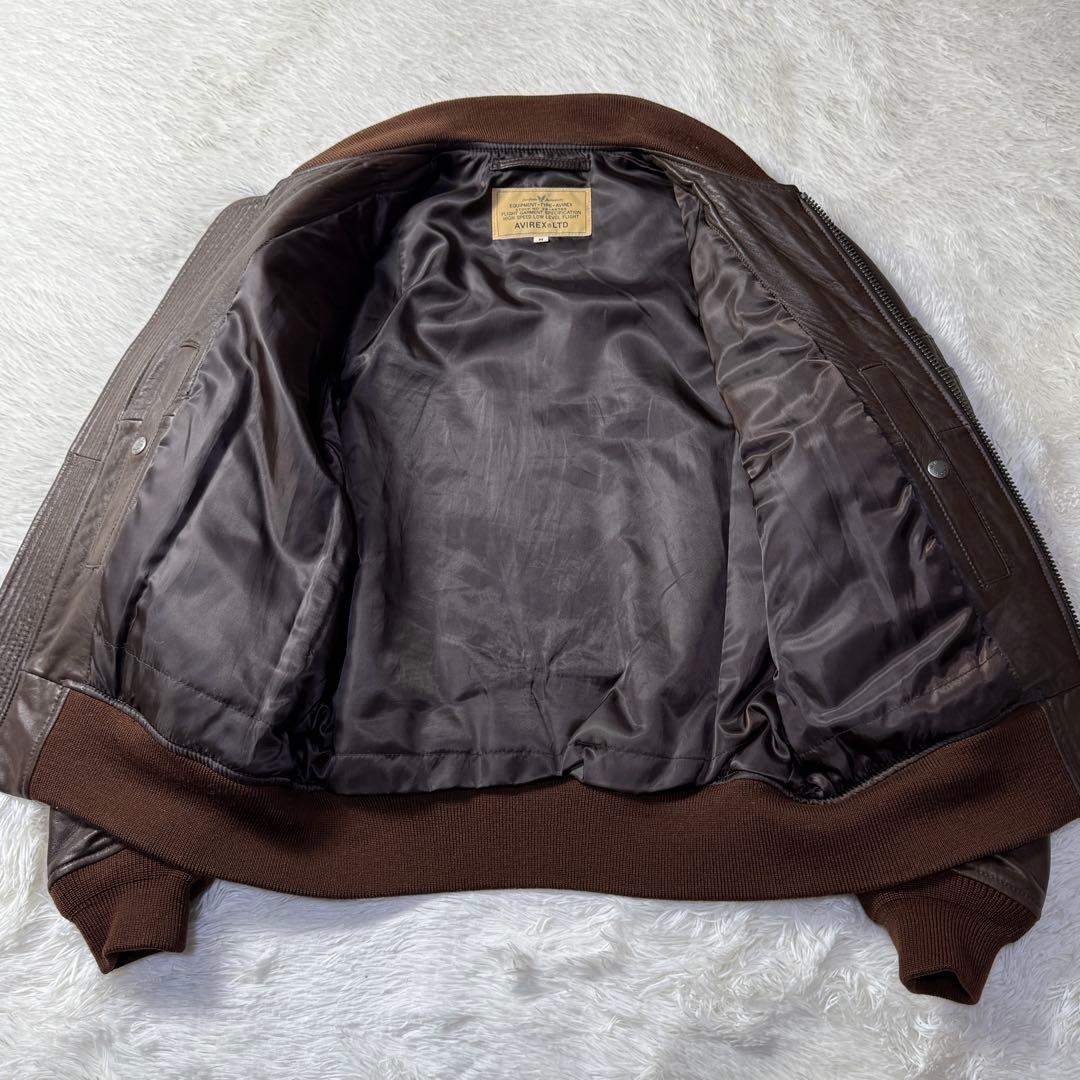 【極美品】AVIREX 羊革 MA-1 PANHANDLE ピンナップガール M