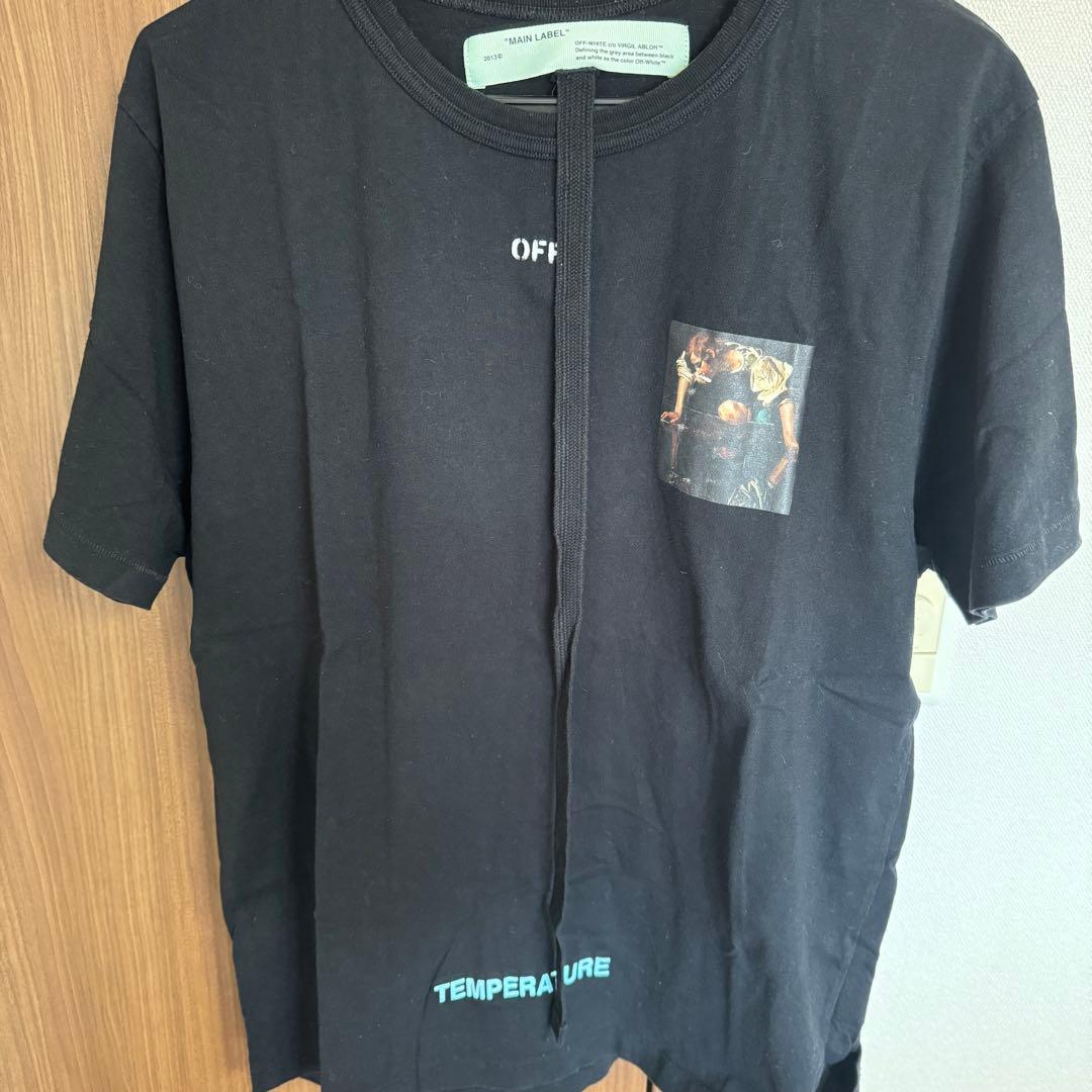 【値下げ中】OFF WHITE TEMPERATUREブラックTシャツ【L】