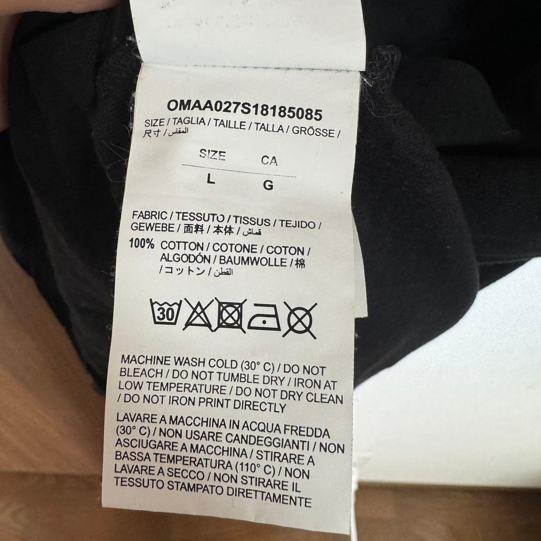 【値下げ中】OFF WHITE TEMPERATUREブラックTシャツ【L】