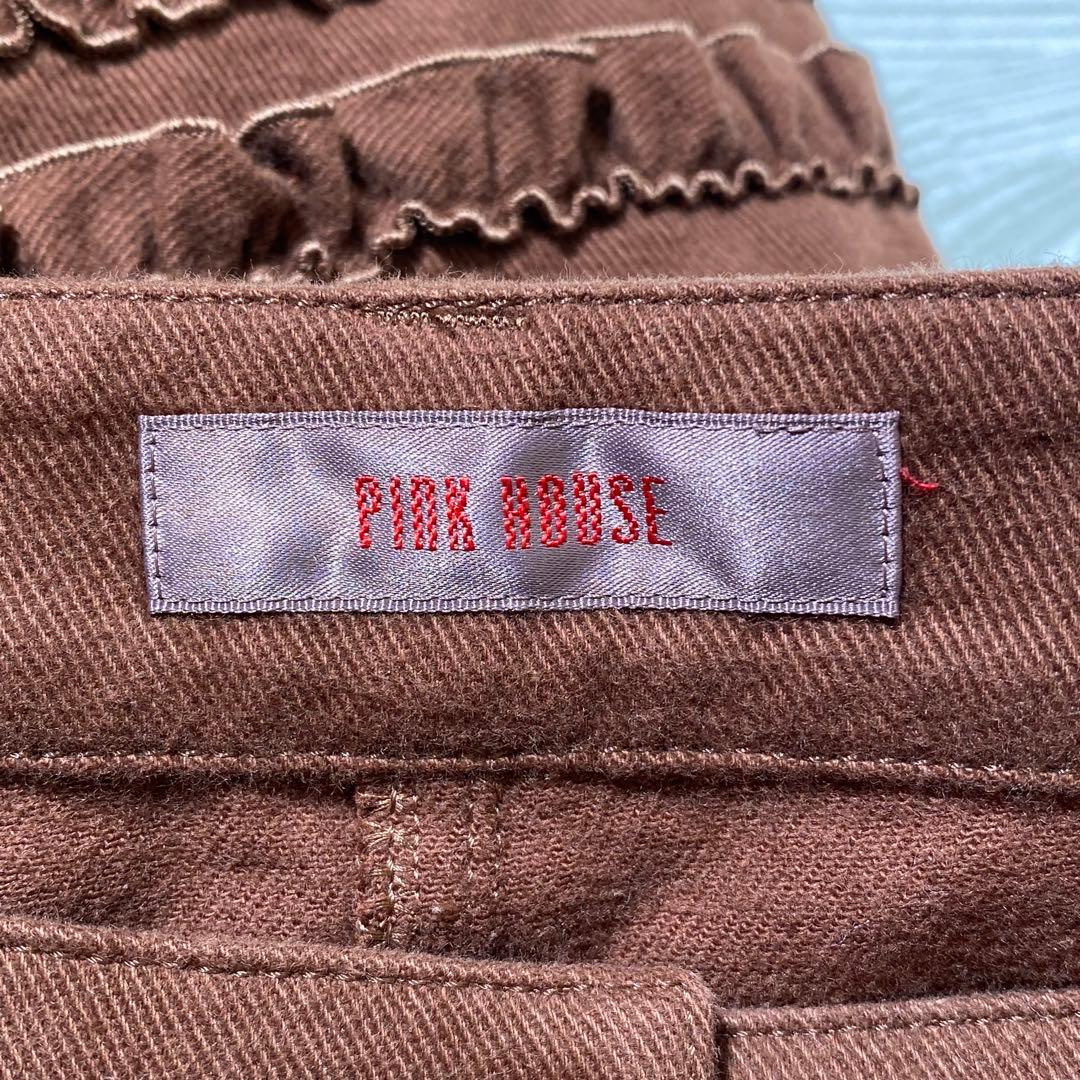 PINK HOUSE 25年 フリル使い起毛スカート① ブラウン L