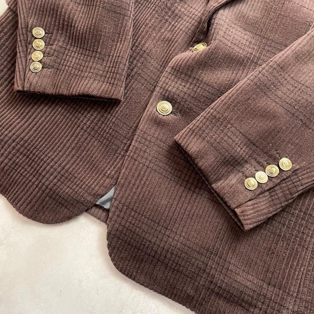 美品 DIOR コーデュロイ グレンチェック ジャケット CDロゴ XL