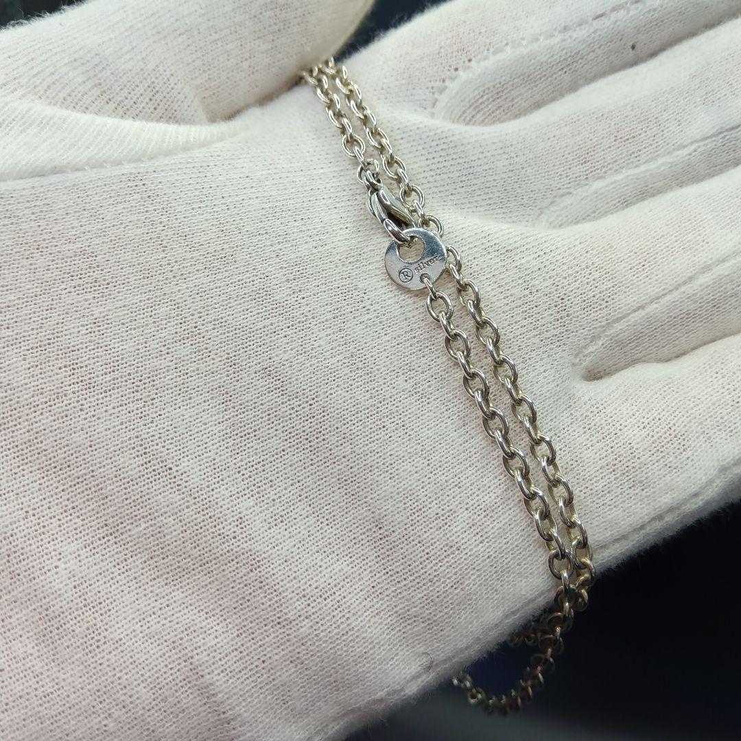 美品 GARNI 中太あずきチェーン 47cm SILVER925 男女兼用