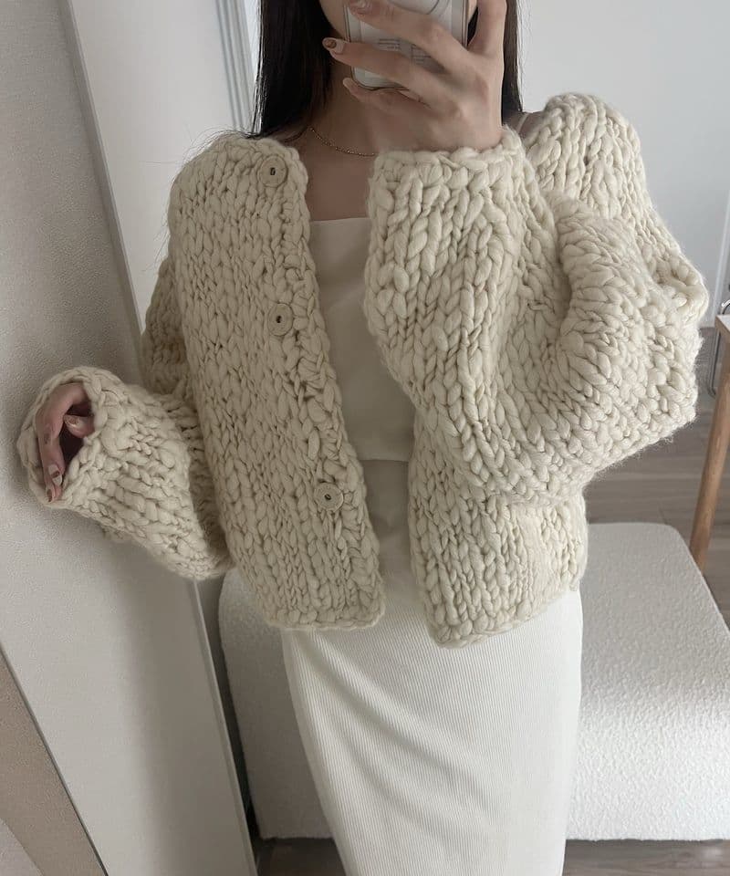 mieajunar toy knit cardigan 韓国