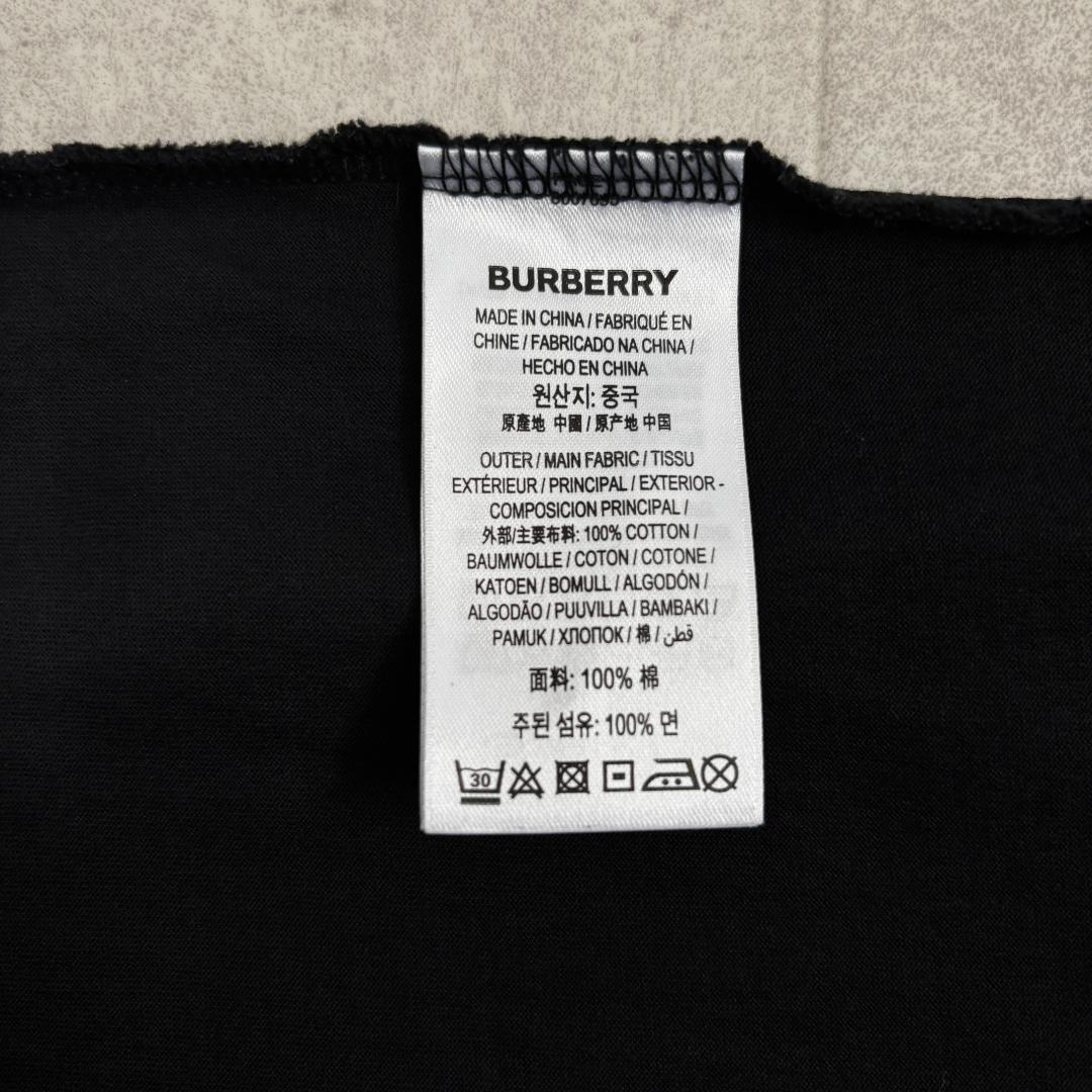[p]【超人気・美品】バーバリー/Tシャツ/ノバチェック/刺繍ロゴ/黒