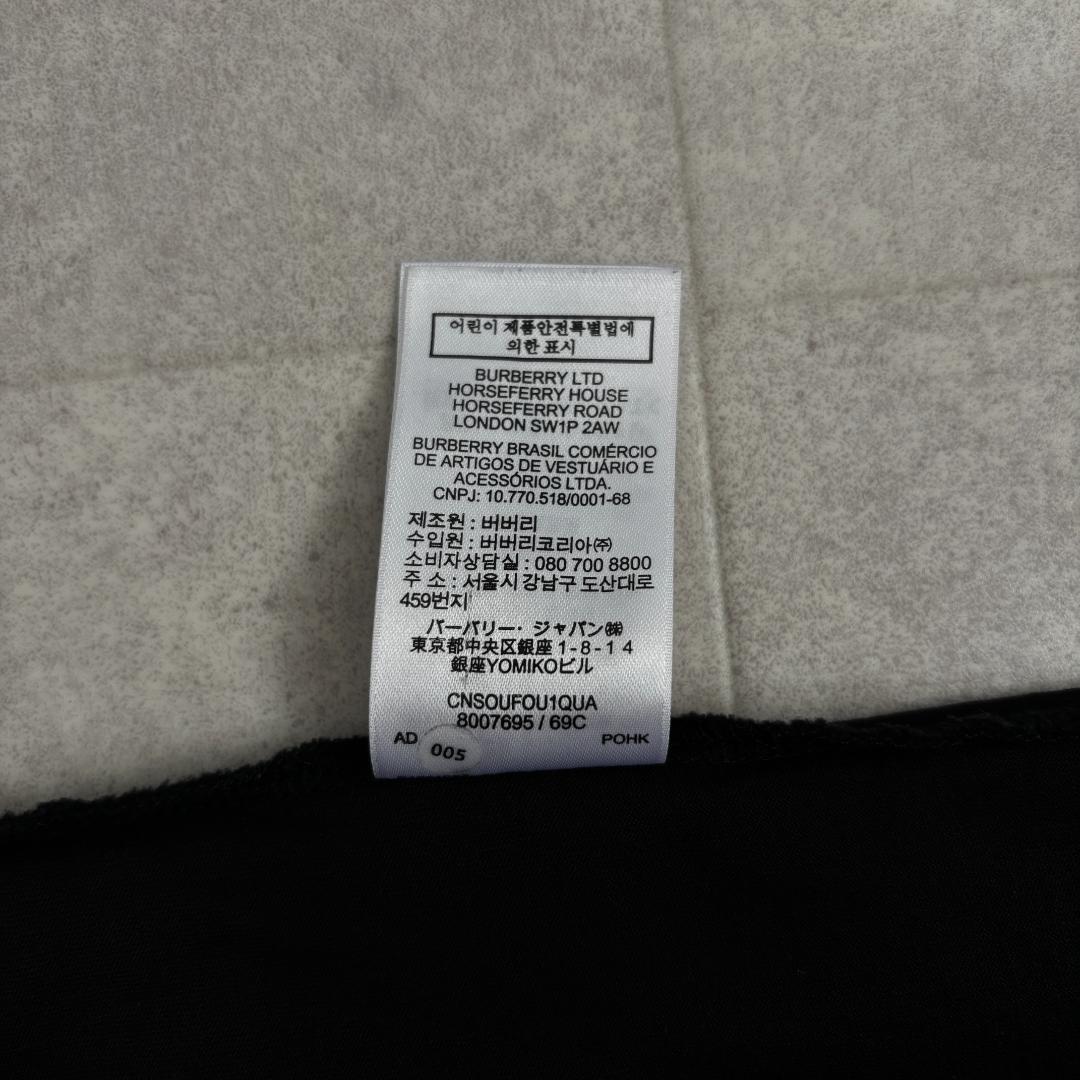 [p]【超人気・美品】バーバリー/Tシャツ/ノバチェック/刺繍ロゴ/黒