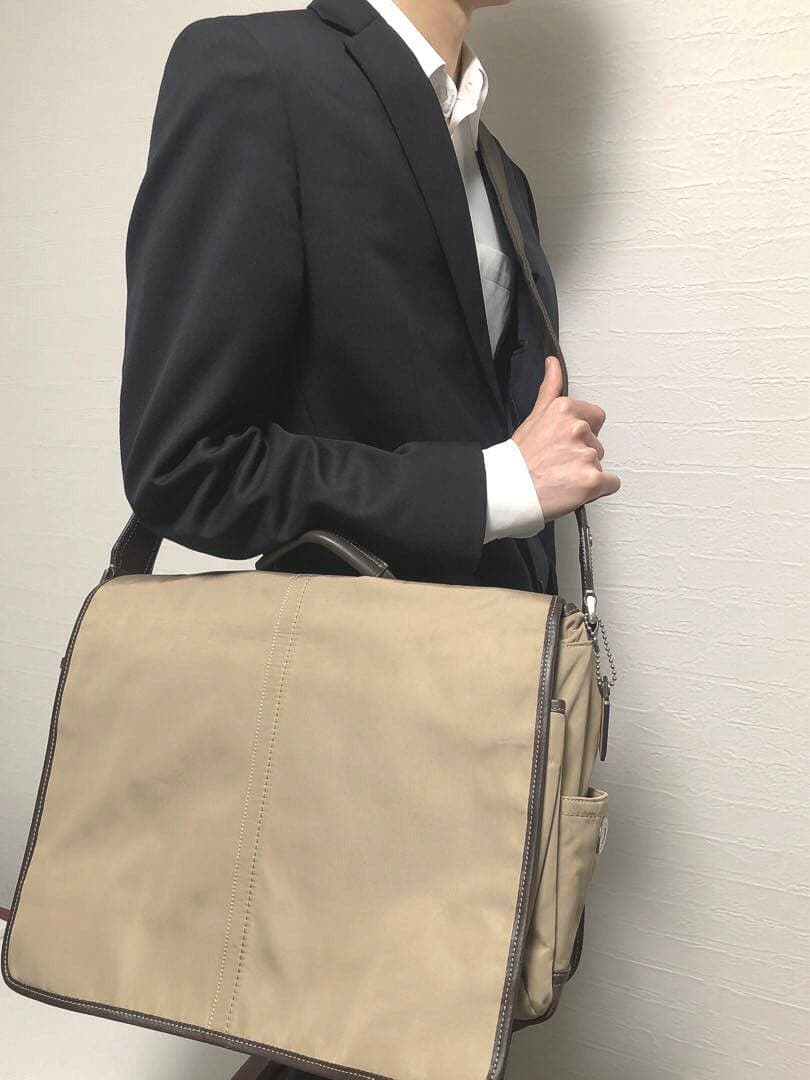 COACH コーチ　メッセンジャーバッグ　ショルダーバッグ　メンズ　ベージュ