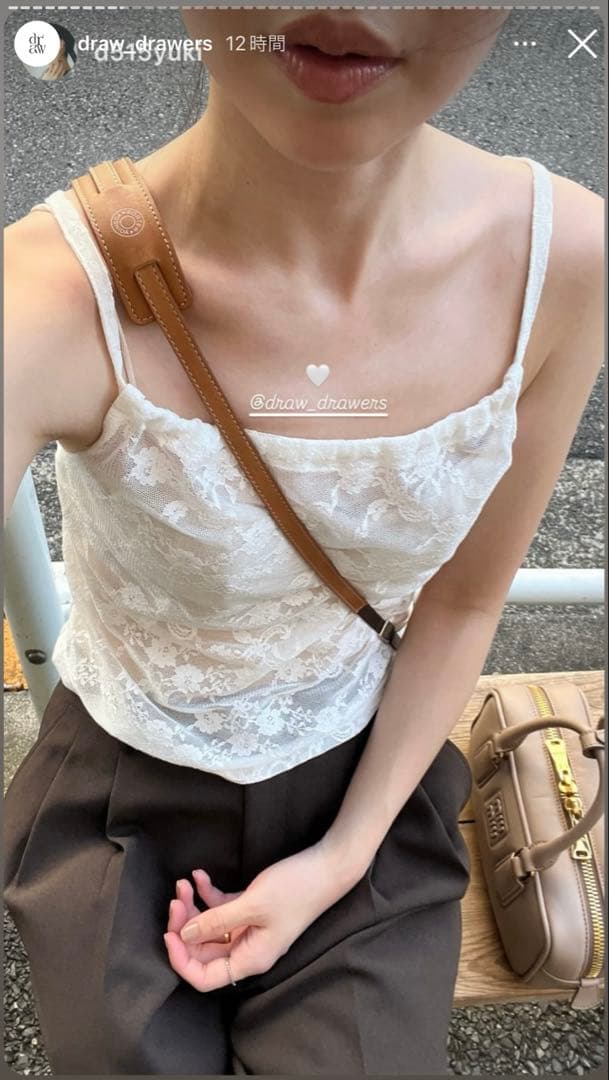 m*e様 DRAW DRAWERS Lace 2way Tops 完売色