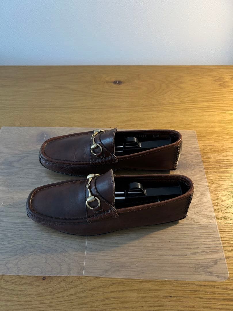 GUCCI グッチ ビットローファー ドライビングシューズ 25.5cmブラウン