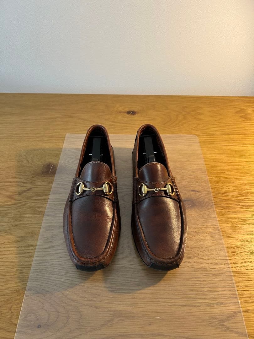GUCCI グッチ ビットローファー ドライビングシューズ 25.5cmブラウン