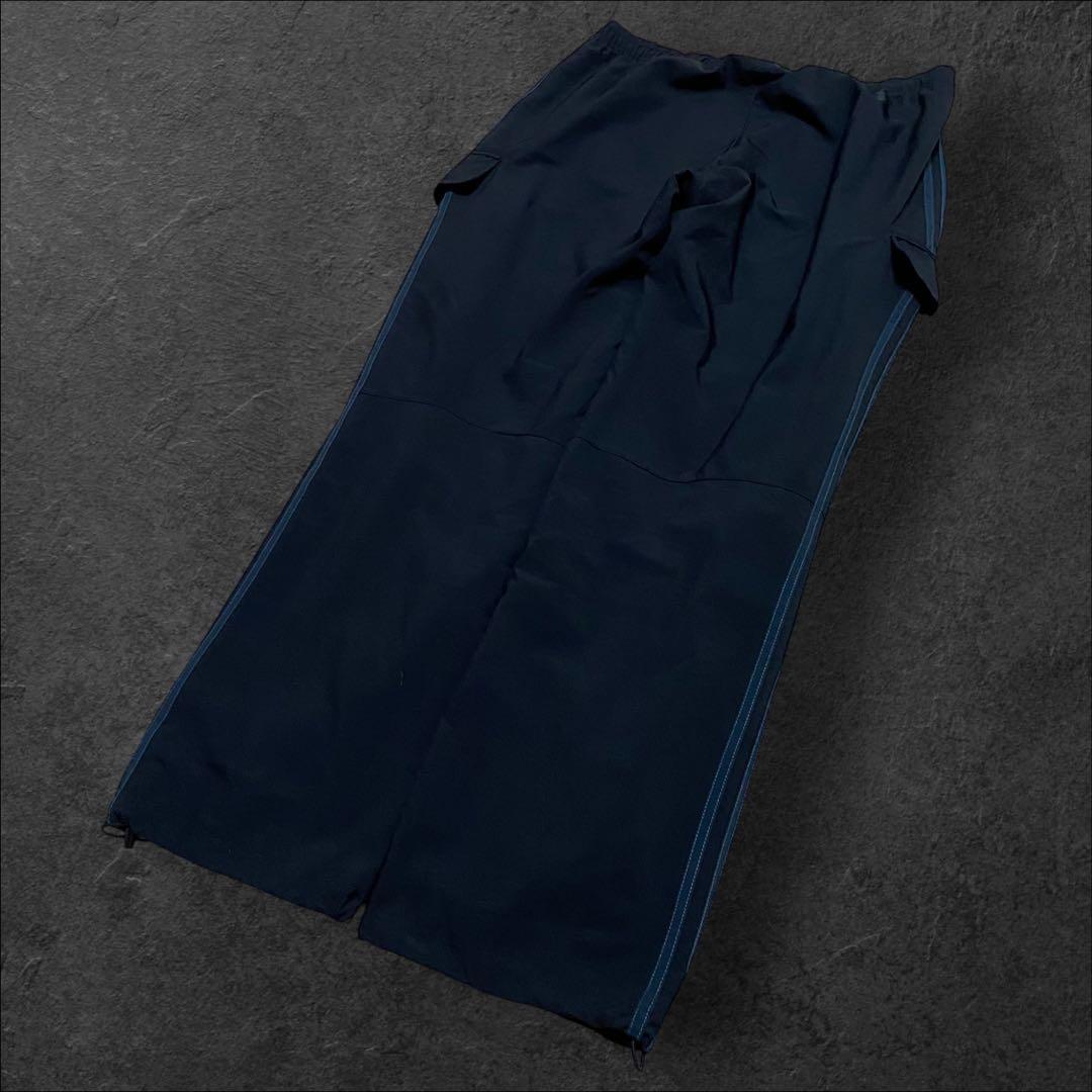 00s adidas wide nylon cargo pants y2k 黒