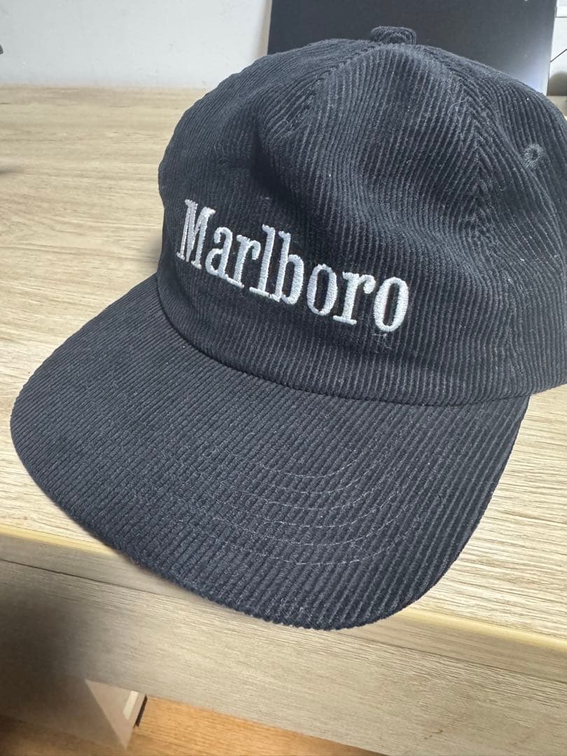 t*m様 ヴィンテージ　Marlboro コーデュロイキャップ 黒 90s