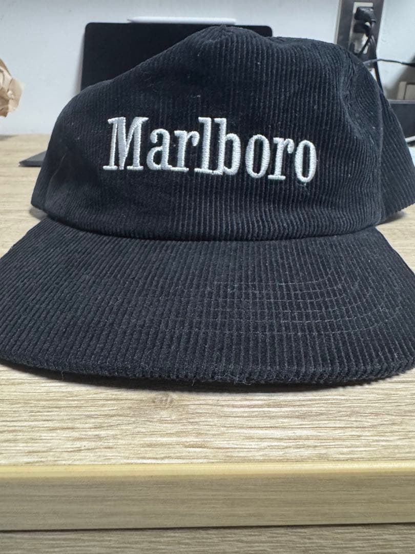 t*m様 ヴィンテージ　Marlboro コーデュロイキャップ 黒 90s