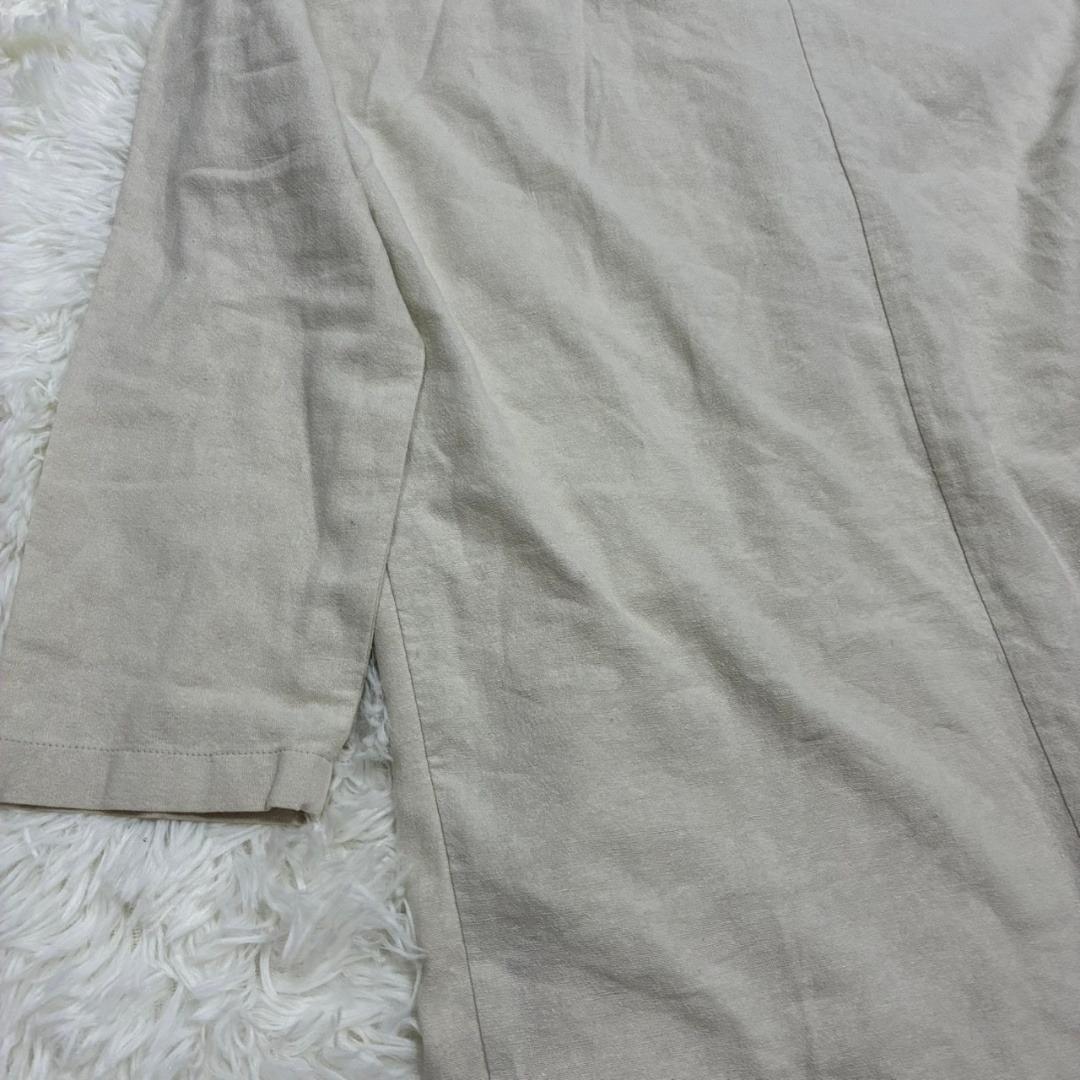 美品✨ evam eva エヴァムエヴァ ロングコート シルク リネン ベージュ