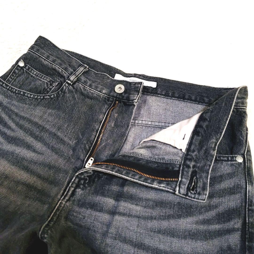 FRAMeWORK DENIMスリムストレートレッグパンツ ブラック Lサイズ