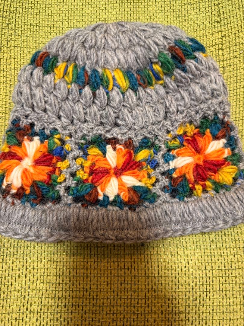 Supreme 花柄刺繍 ニットビーニー