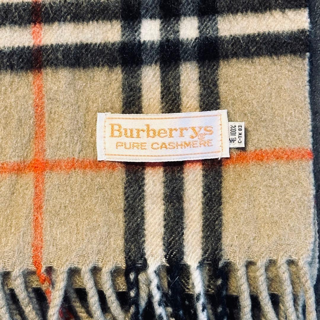 BURBERRY ノバチェック カシミヤ100% マフラー ベージュ　②