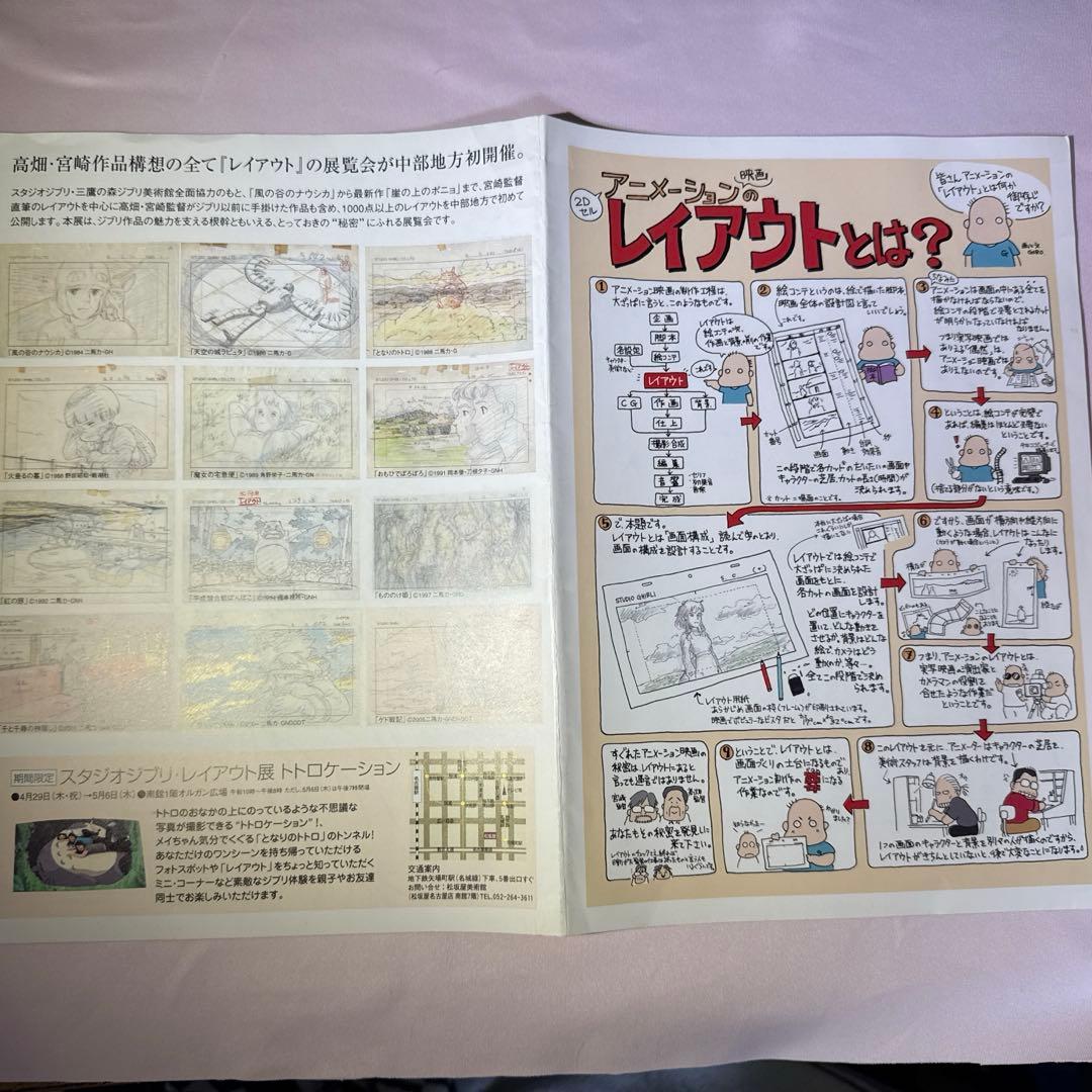 スタジオジブリレイアウト展　図録＋フライヤー