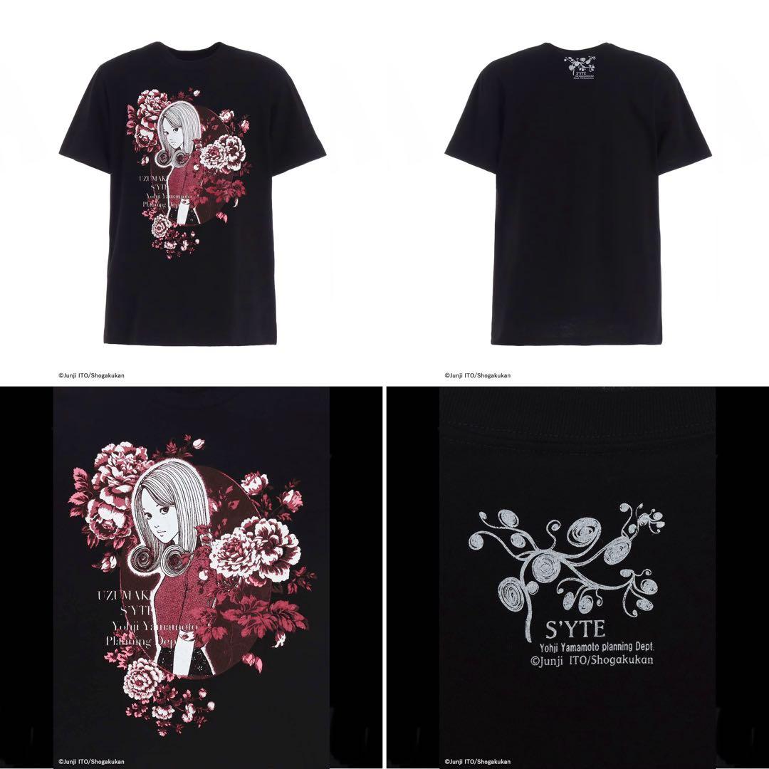 S'YTE×伊藤潤二 25aw 五島桐絵フラワーTシャツ / うずまき