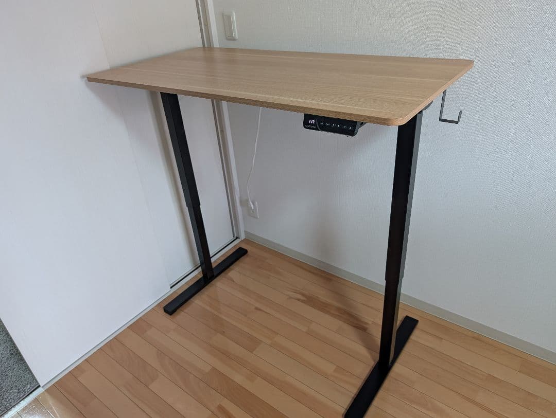 H*様 最終!!《SANODESK》 昇降式 高さ調整デスク 良品 木/ライトブ