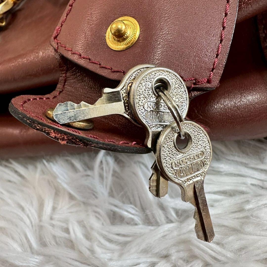Cartier カルティエ ミニボストンバック マストライン ボルドー